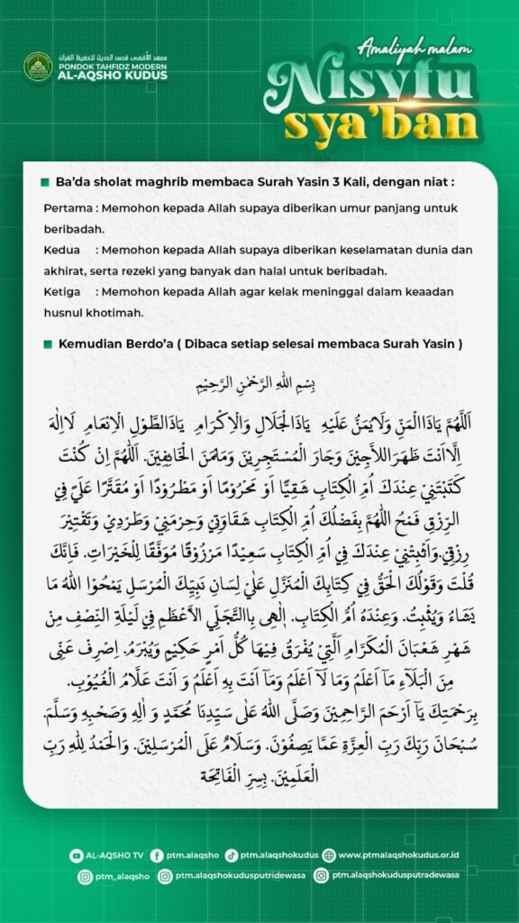Doa Nishfu Syaban