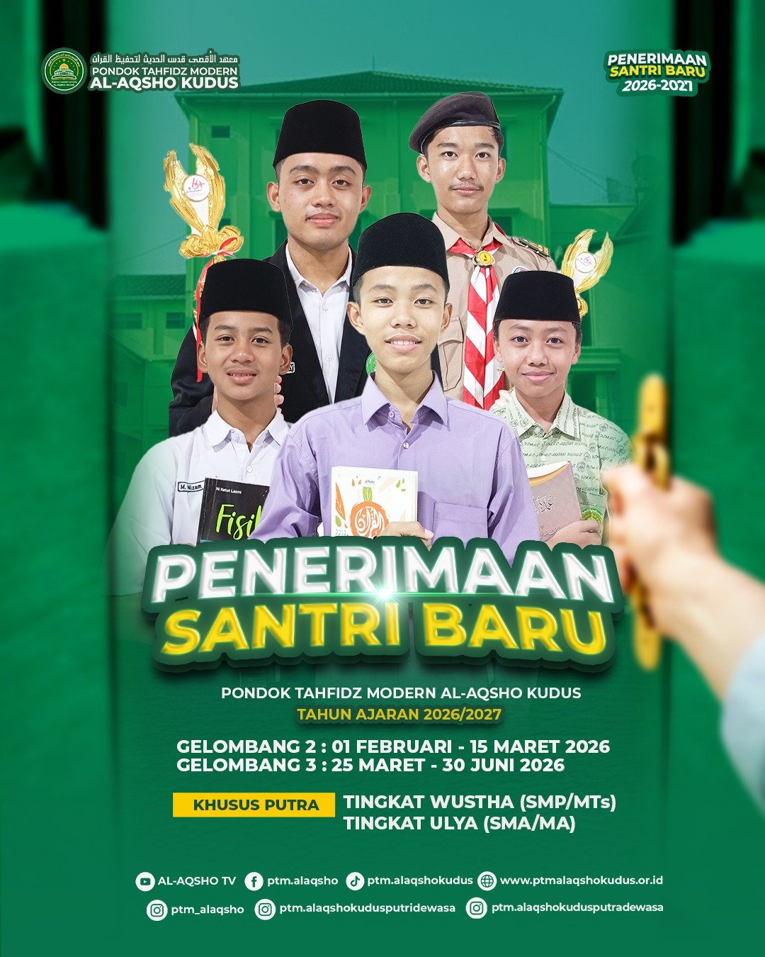 Penerimaan santri baru putra al aqsho kudus