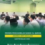 Santri kelas 5 KMI Pondok Tahfidz Modern Al-Aqsho Kudus mengikuti tes pengambilan sanad Al-Qur'an selama tujuh hari.