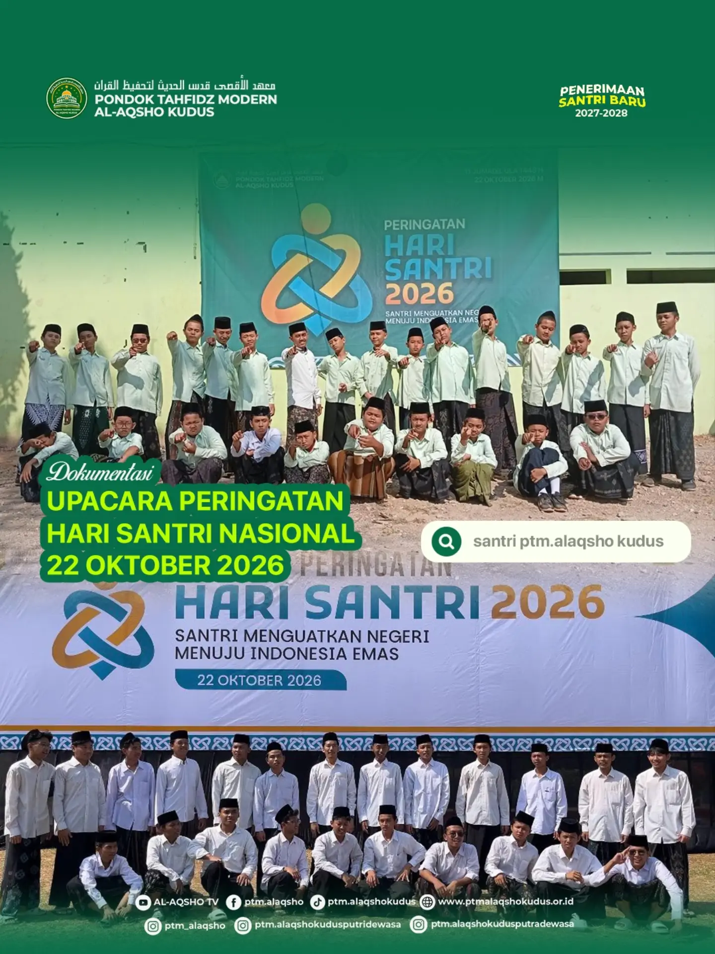 Filosofi SANTRI dalam Islam sebagai nasihat pembentukan karakter santri Pondok Tahfidz Modern Al-Aqsho Kudus